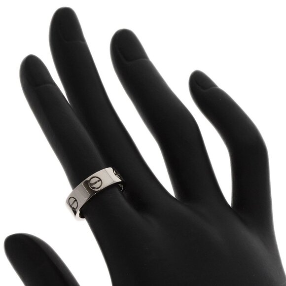 CARTIER Love Ring #49 K18 White Gold US Size 4.75 - Picture 5 of 7